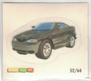 RARA pegatina Micro Machines #52 1990 Ford Mustang gris por Magic Box - Imagen 1 de 1