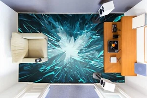 3D Blue Gem K1755 Floor WallPaper Murals Wallpaper Mural Print Luna 2024 - Picture 1 of 11