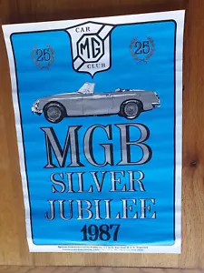 MG CAR CLUB 'MGB SILVER JUBILEE' POSTER, NEW - Picture 1 of 3