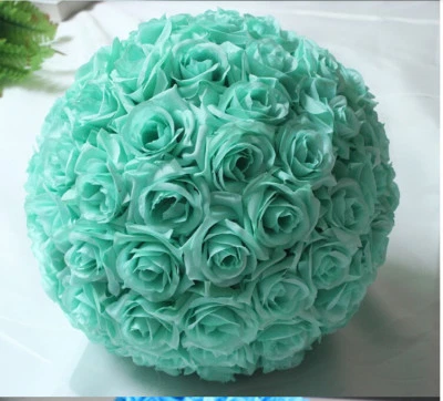 Bola de beso rosa flor 11-12" seda rosa pomandra para boda y fiesta 1 pieza Foto 1 de 4