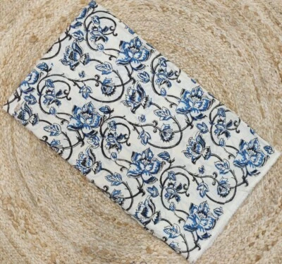 Hand Block Printed Natural Cotton Fabric Textile for Sewing & Craft 1-10 Yards - Image 1 of 4