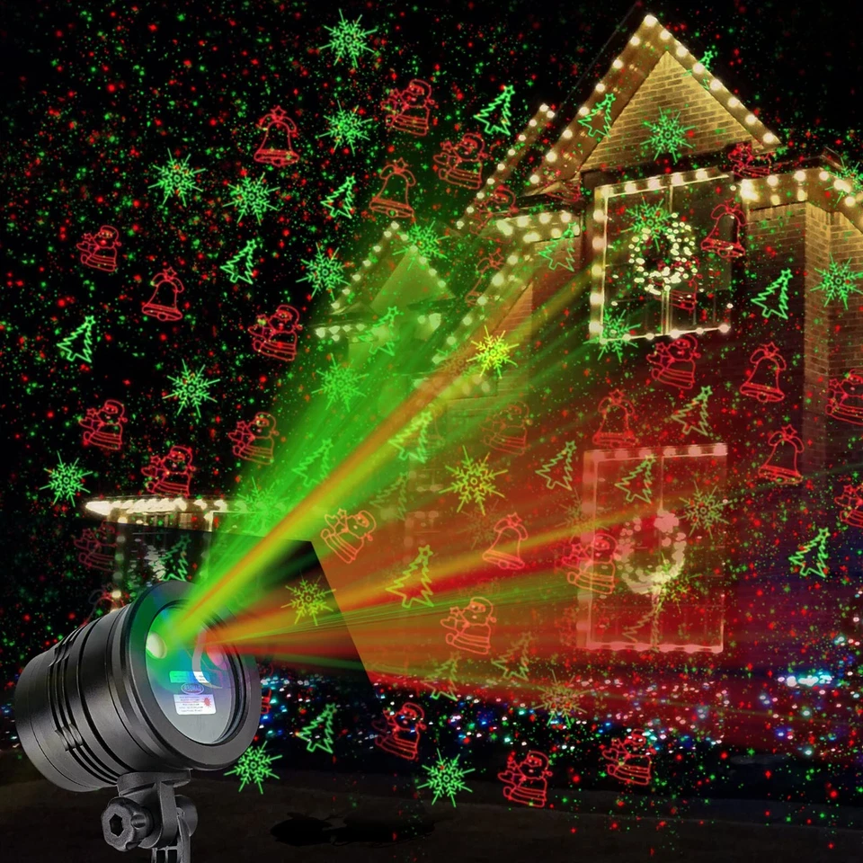 Proyector de Luces de Navidad Exterior, Impermeable Luces Láser de Navidad con Re... Foto 1 de 4