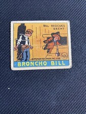 1936 Cartoon Adventures Gum Card R28 Strip Card #420 Broncho Bill Rescues Brent
