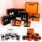 Jewelry Packaging Box Gift Box Earring Necklace Bracelet Container Orange Style#