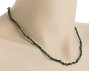 Schmuck Edelsteinkette Silber 925 rhodiniert Smaragd 40ct X130 - Bild 1 von 1