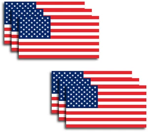 6x USA American Flag Sticker Decal Car Truck Window United States Bumper Vehicle - Picture 1 of 7