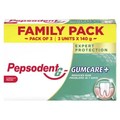 Pepsodent Gum Care+ Toothpaste (150g, Pack of 3) | Advanced Gum Care with Germ - Image 1 of 4