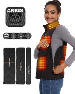 ARRIS Chaleco Térmico Mujer, Talla Ajustable 7.4V Chaleco Cálido Eléctrico con Batería - Imagen 1 de 15