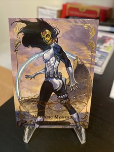 2018 MADAME MASQUE SKYBOX MARVEL MASTERPIECES GOLD FOIL SIGNATURE SERIES