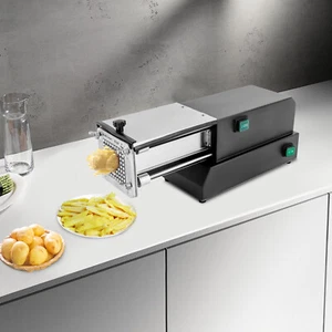 French Fry Cutter Stainless Steel 2 Blade Commercial Home Electric Potato Cutter - Picture 1 of 15