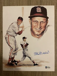 Stan Musial Signed Autographed 8x10 Photo/Litho St. Louis Cardinals Beckett COA - Picture 1 of 1