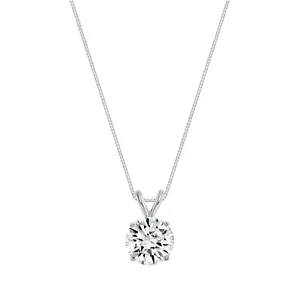 G/VS 2,75 ct Rundschliff Laborgefertigter gewachsener Diamant 14 K Weißgold Anhänger Halskette - Bild 1 von 6