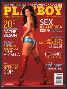 Playboy Magazine February 2008 Complete W/Centerfold Ex+ Irish McCalla - Bild 1 von 2
