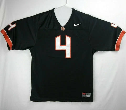 NIKE Oregon State Beavers #4 Black Football Jersey NCAA Men's Size Large Cover