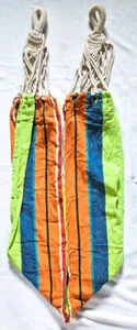 Hamaca de algodón rayas coloridas 74"" X 39"" peso ligero interior exterior - Imagen 1 de 5