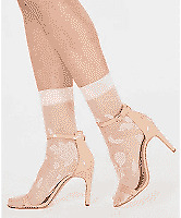 Socks Women's Inc International Concepts Stamped Floral Anklet Pink One Size