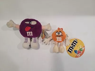 Swarmees M&M Pesky Purple & Orange M & M con Clip ~ Marte, Lote de 2, Peluche Foto 1 de 4