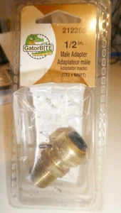 GatorBITE 1/2" BRASS Push-fit Removable Male Adapter Sharkbite - Picture 1 of 2