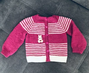Jacke handgestrickt Gr. 86 Länge 35 cm - Bild 1 von 2