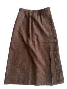 Sirotto Sport Vintage A Linie Wollrock braun - Bild 1 von 10