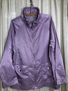 Chicos Zenergy Größe 3 Windbreaker Jacke Damen lavendel leicht durchgehender Reißverschluss - Bild 1 von 11