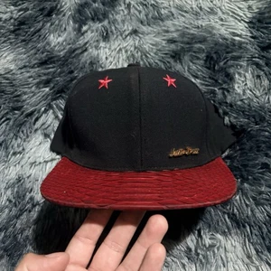 Just Don Red Cap with Red Star and Snakeskin Brim No Logo - Picture 1 of 4