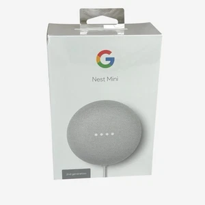 Google Nest Mini 2nd Gen Bluetooth Smart Assistant Speaker Chalk NEW SEALED - Picture 1 of 5
