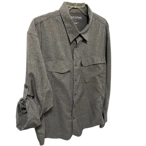 Great Northwest Men's L Long Roll Tab Sleeve Button Up Casual Fisherman Shirt - Picture 1 of 14
