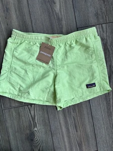 Patagonia - Girls Youth Unlined 4" Baggies Salamander Green Shorts Size XL (14) - Picture 1 of 8