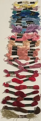 Embroidery Floss Cross Stitch Thread Assorted Mixed Colors & Brands NOS - Image 1 of 4