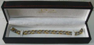 Wunderschönes Daniel Steiger PANZERREBE HERREN ARMBAND 18K Oberfläche 9" lang Neu im Karton - Bild 1 von 7