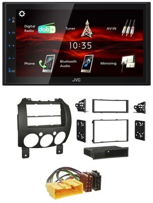 JVC USB Bluetooth MP3 DAB 2DIN Autoradio für Mazda 2 (ab 2007) - Bild 1 von 4