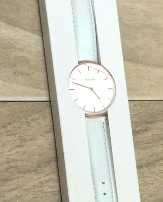 Lambretta Classico 36 Watch Rose Gold White on Grey Genuine Leather Band NIB! - Image 1 of 3