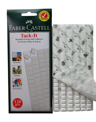 Tack It Removable Reusable Mounting Putty Wall Safe Non Toxic 120 Blocks - Image 1 of 4