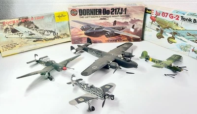 Bastlerkonvolut Luftwaffe Flugzeuge WW2 WK2 gebaut bemalt 1:72 inkl. Boxen - Bild 1 von 4