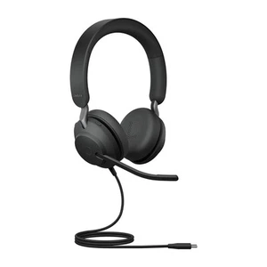 Jabra Evolve2 40 SE Headset Wired Head-band Calls/Music USB Type-C Black - Picture 1 of 5
