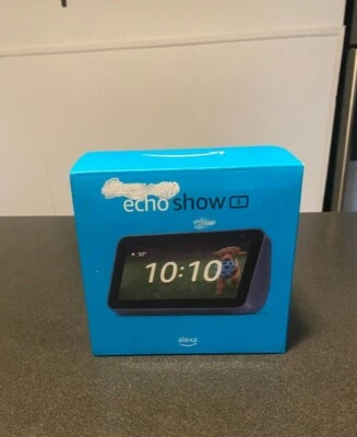 Amazon Echo Show 5 (2nd Gen) in Charcoal In Box w/Cord and Booklet - Image 1 of 2
