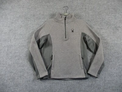 Spyder Sweater Mens Small Gray Boundless Half Zip Pullover Outdoors Fleece Hike - Image 1 of 4