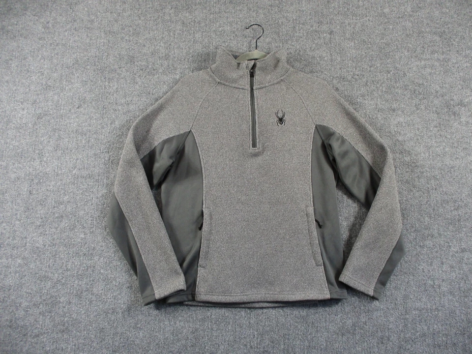 Spyder Sweater Mens Small Gray Boundless Half Zip Pullover Outdoors Fleece Hike - Image 1 of 4