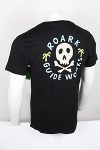 Roark Men's T Shirt Guideworks Skull Short Sleeve Staple Organic Black RT1176 - Picture 1 of 3