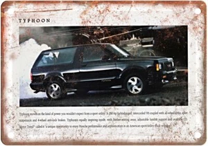 Pubblicità Auto Vintage 1993 GMC Typhoon Riproduzione Insegna Metallo A2431 - Foto 1 di 2