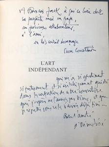 ENVOI D'OLIVIER DEBRE - EO 1958 P. COURTHION : L'ART INDEPENDANT - Imagen 1 de 9