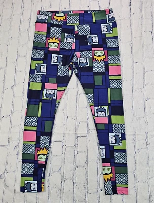 Leggings LULAROE MUJER TC TALL CURVY Walt Disney Ursula Reina Malvada Bloque Cuadrado Foto 1 de 4
