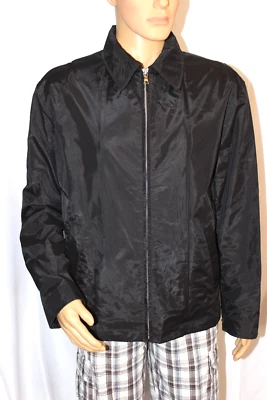 BANANA РЕСПУБЛИКАНСКИЙ ВОДОНЕПРОНИЦАЕМЫЙ ДОЖДЕВИК ЧЕРНЫЙ МУЖСКОЙ РАЗМЕР БОЛЬШОЙ ПОЛНЫЙ МОЛНИИ - Изображение 1 из 4