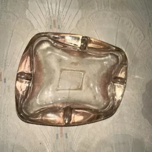 Anchor Hocking Ashtray Swedish Modern pattern 6L x 5W x 1.5H Glass Vintage - Picture 1 of 11