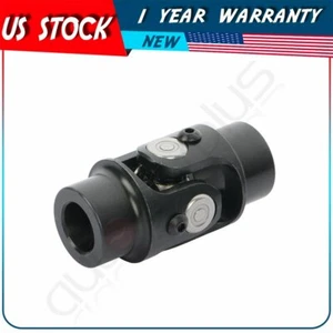 Single Universal Steering Black Steel U-Joint 3/4" Smooth x 3/4" Smooth Round - Imagen 1 de 10