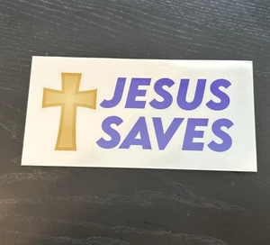 Jesus Saves Car Bumper Christian Sticker Decal - Picture 1 of 1