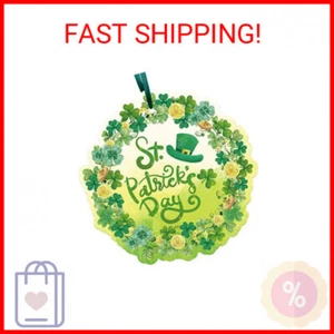 St. Patrick's Day Door Sign Hanging Decorations Shamrock Wreath Welcome Home Dec - Picture 1 of 2