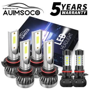 Xenon White LED Headlights+Fog Lights Bulbs For Toyota Land Cruiser 1998-2007 - Picture 1 of 12