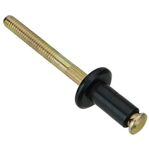 Black Aluminum Rivet Steel Mandrel Outside Door Handle - 1/4" Dia. - 25 Pack - Picture 1 of 2